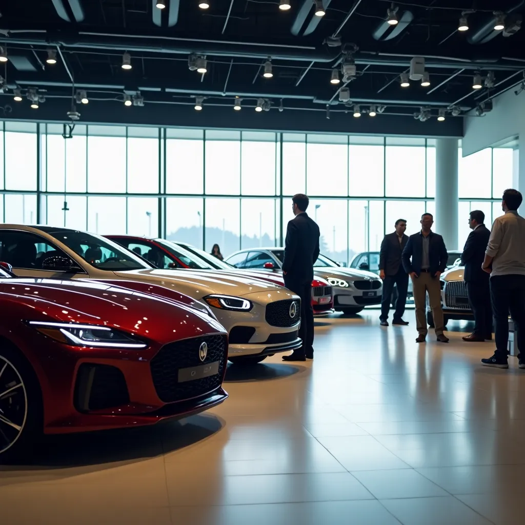 Luxe auto op een schilderachtige Nederlandse weg